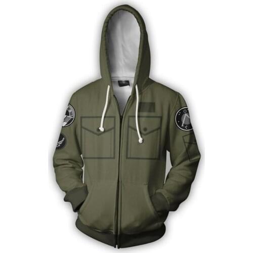 Stargate:SG-1 Costume SG-1: Explorer Unit Cosplay 2021 3D Print Sweatshirt Hooded Zipper Cartoon Sweatshirt VogueHommes Jacke