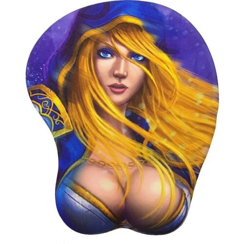 Jaina Proudmoore 3D Gaming Mouse Pad With Soft Gel Wrist Rest