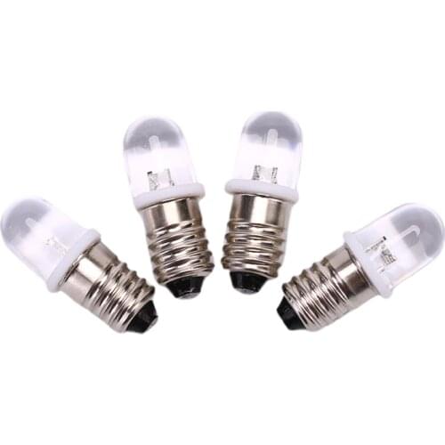 5pcs E10 Led Bulb E10 DC 3V 4.5V Instrument Bulb E10 Indicator Bulb Old Fashioned Flashlight Bulb New Arrival