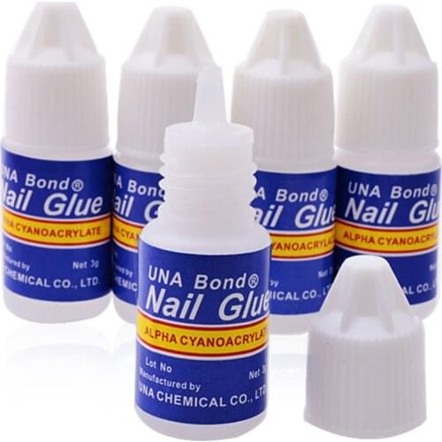5 PCS Professional 3g Acrylic Nail Art Glue For French False Tips Rhinestones Sticky Nails Rhinestone Glue Manicure Tools