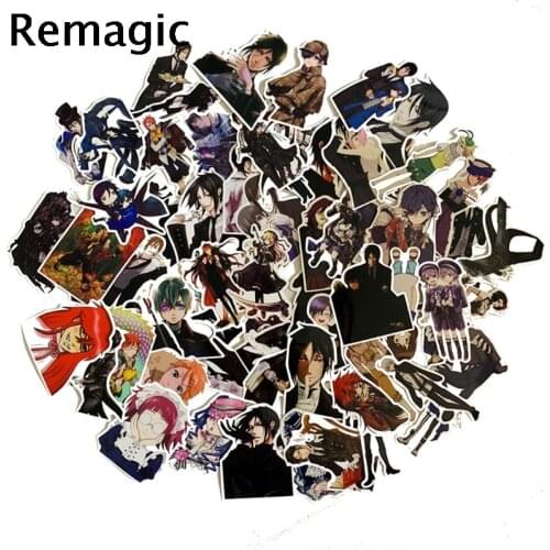 70pcs Black Butler cartoon men kids classic 90s kids Stickers pack fans paster scrapbooking diy phone laptop decorations gifts