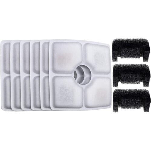 9PCS Cat Water Fountain Filter, Replacement Filters for 84Oz/2.5L Automatic Pet Fountain Dog Water Dispenser