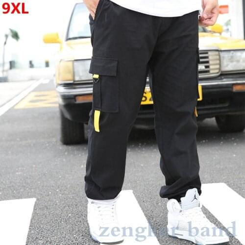 Thin section pants male plus size spring brand overalls loose large size sports pants mens trousers casual pants joggers men