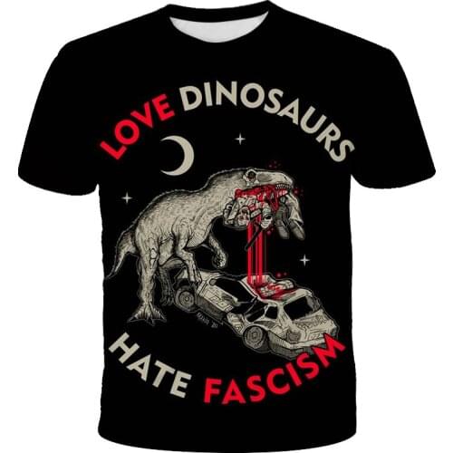 Classic Jurassic Park Game T-shirt American Street Fashion Popular Mens Top Clothes Summer O-neck Shirt