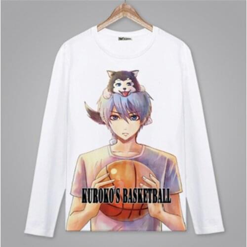 Anime Kuroko No Basketball T-Shirt Spring Autumn Long Sleeve Clothing Unisex Adult Child T Shirt Cosplay kawaii tshirt