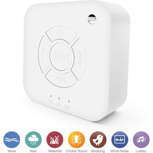 USB Rechargeable Timed White Noise Machine Shutdown Sleep Sound Machine For Sleeping Relaxation For Baby Adult Office Travel