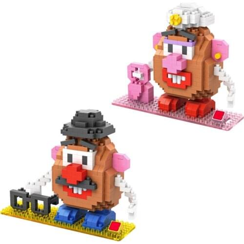 Hot classic cartoon creators Mrs. Mr.Potato Head toy story figure mini micro diamond building block model bricks toys child gift