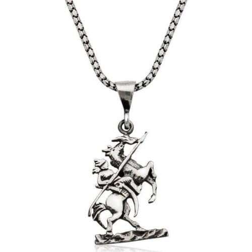 KUTAYDAN 925 Sterling Silver Göktürk Trooper Pendant