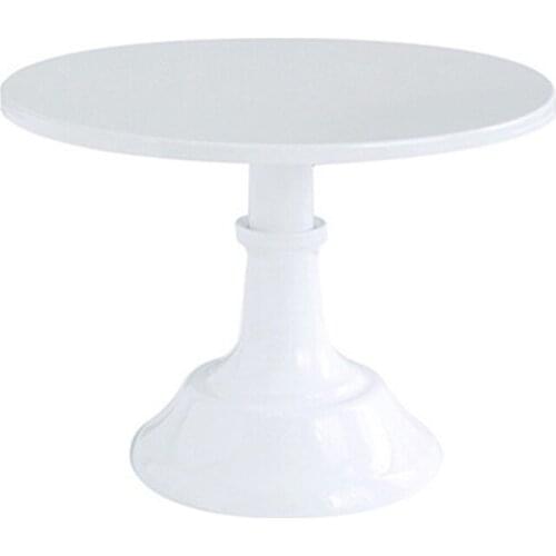 Metal Iron Cake Stand Round Pedestal Dessert Holder Cupcake Display Rack Bakeware White Birthday Wedding Party Decoration