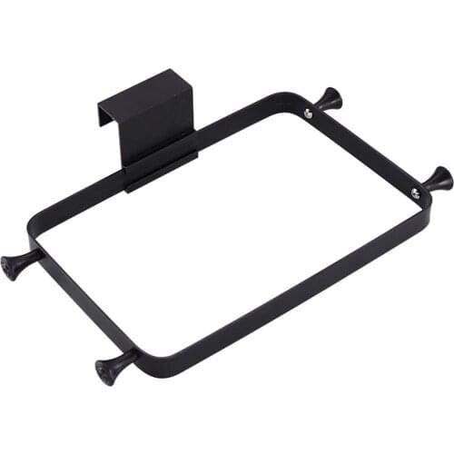 Kitchen Metal Trash Bag Holder Over The Cabinet Door Pantry Door Trash Bags Rack Perforation-Free Hangable Garbage Bag Rack
