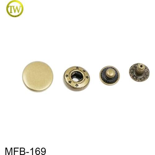 MFB169 high quality 4 parts alloy metal snap button for garment 12.5mm