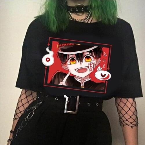 Anime Toilet-bound Hanako-kun Fashion Unisex T-shirts Harajuku Tee Round Neck Short Sleeve Streetwear Summer Tops