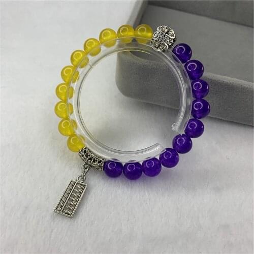 Fashion Natural Stone Ethnic Crystal Beads Bracelets for Women Girls Gift Elastic Rope Round Beads Pendant Chain 7.5inch Y898