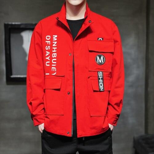 Mens casual jacket fashion jacket 2021 new spring and autumn Korean style handsome thin workwear popular mens top