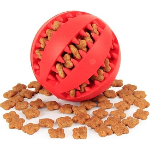 Soft Pet Dog Toys Toy Funny Interactive Elasticity Ball Dog Chew Toy For Dog Tooth Clean Ball Food Extra-tough Rubber Ball