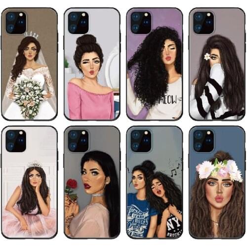 Arabic Girls Hijab Muslim Islamic Phone Cover For iPhone 11 Pro Max X XS XR Max 7 8 7Plus 8Plus 12 SE Soft Silicone Case