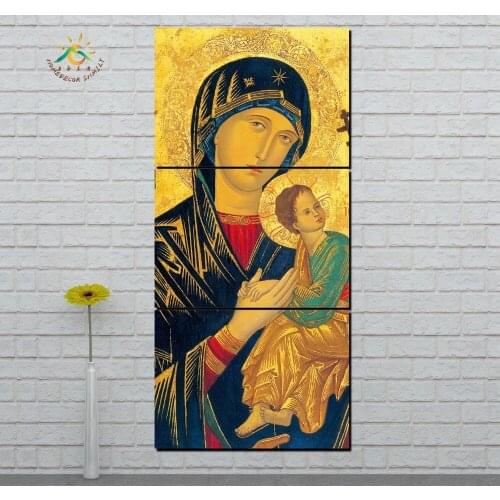 Wall Art HD Prints Canvas Art Painting Modular Picture And Poster Canvas Painting Traditional Woman Decoration Home 3 PIECES