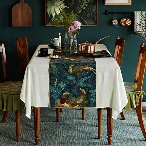 Retro Table Runner American Nightingale Series Bed Runner Diningtable Decoration Coffeetable Cover Towel TV Cabinet Cover Runner