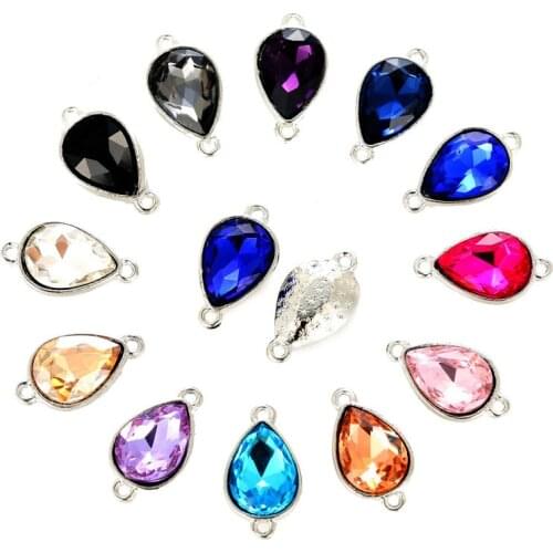 7x10mm/10x14mm/13x18mm Drop diplopore Crystal glass loose rhinestones Pendant/Bracelet/diy clothing accessories DS013