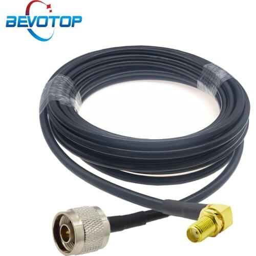 Custom RF Cable N Male to SMA Female Right Angle Adapter Pigtail 50 Ohm RG58 RF Coaxial Cable RG-58 Extension Cord Jumper