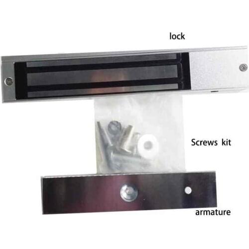 Surface Mount Single Door Magnetic Lock with 600 lbs. Holding Force
