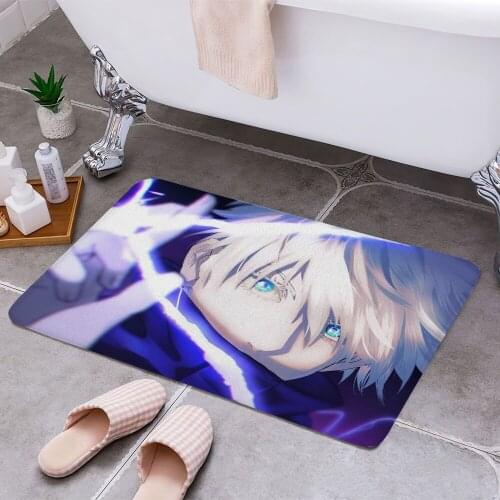 Kutukan gojo satoru Anti-slip Doormat Vacuuming Water Absorbing Kitchen Bedroon Bath Floor Mats Home Entrance Home Decora