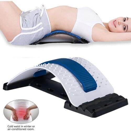Adjustable Back Massager Stretcher Waist Neck Stretch Equipment Massage Tool Fitness Lumbar Support Relaxation Spine Pain Relief