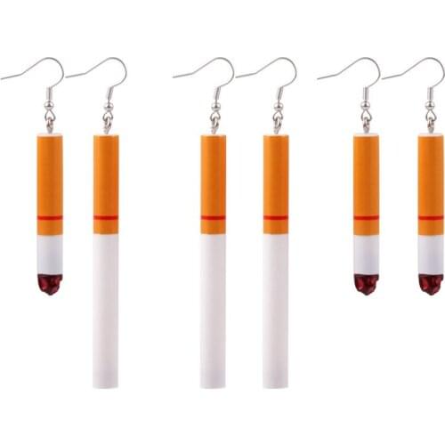 Fashion Cigarette Butts Dangle Earrings For Women Resin Punk Creative Drop Earrings Gossip Girl 90s Gifts Fashion Jewelry