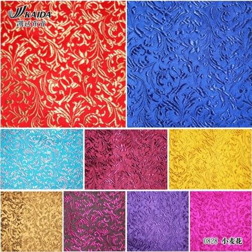 Silk Brocade Jacquard Jinxiu Silkworm Silk Cheongsam Quilt Cover Tangzhuang Fabric Cloth Wheat Flower Color 17/100*75cm