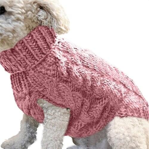 Winter Knitted Dog Clothes Warm Jumper Sweater For Small Large Dogs Pet Clothing Coat Knitting Crochet Cloth Jersey
