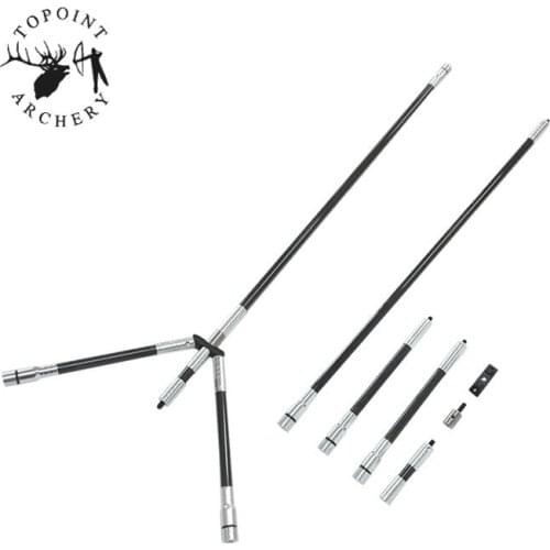 1Set Archery Carbon Stabilizer 30/10/4 inch Balance Bar 40 Degrees V-bar 3k Pure Carbon Fiber Shaft Shooting Hunting Accessories