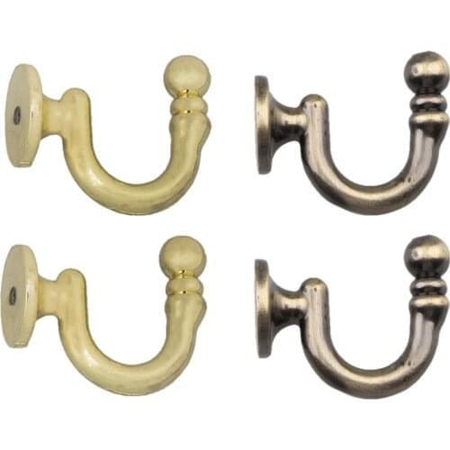 2 Pieces Metal Curtain Tieback Hooks Holders Wall Door Hangers
