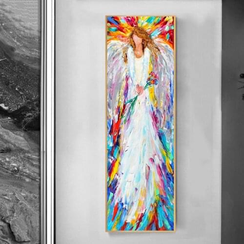 2022 Gift Abstract Girl Diamond Paintings 5d Pictures New Wall Art Big Size Angel for Living Room Home Decoration