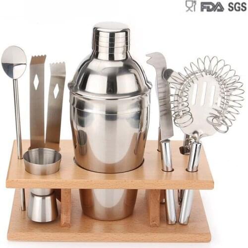 250ML/550ML/750ML Home Kitchen Bar Stainless Steel Cocktail Shaker Mixer Kit Bar Bartender Tools Set