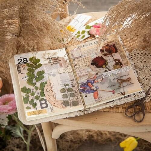 6Pcs/Set Weekend Flowers Deco Stickers Scrapbooking Styling Journal Deco Album DIY Stationery Stickers