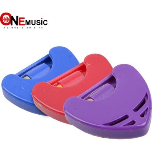 6Pcs Plastic Guitar Plectrum Big Triangle Pick Holder Mixed Colour