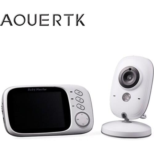 AOUERTK Wireless Baby Monitor Audio Video Intercom Baby Camera Night Vision Temperature Monitoring Baby Nanny Security Camera