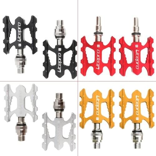 Litpro Quick Release Faltrad Pedal Ultra-light Aluminium alloy MTB Racing wheel Non-slip For Brompton Fnhon bike Pedal