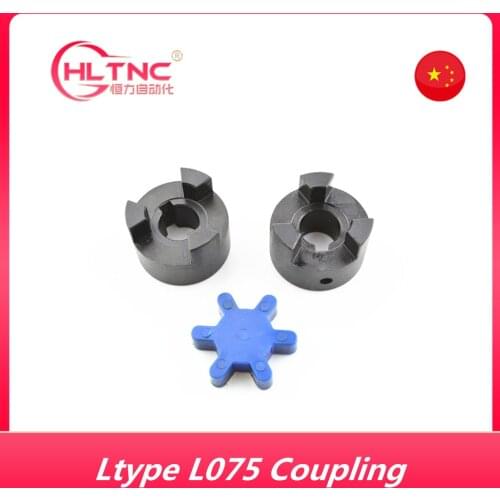 L-type three-jaw coupling steel L075 D44.5 L51 Bore 10/12/14/15/16/17/18/19/20/22/24/25mm for Servo motor