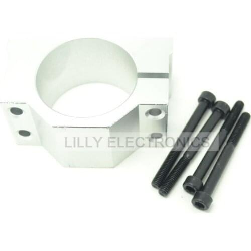 Aluminum Alloy 52mm Motor Mount Fixture Clamp Holder w/4 Screws CNC Spindle