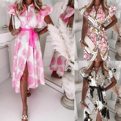 Euadimans Long Sleeve Summer Dresses