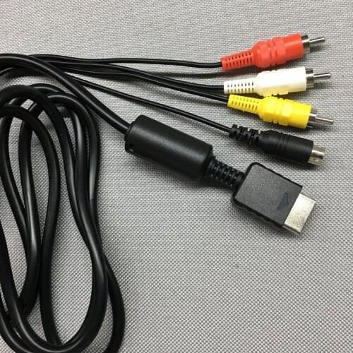 FZQWEG5 Pcs Composite S-Video RCA AV Audio Video HD TV Cable for Sony PS1/PS2/PS3 Console