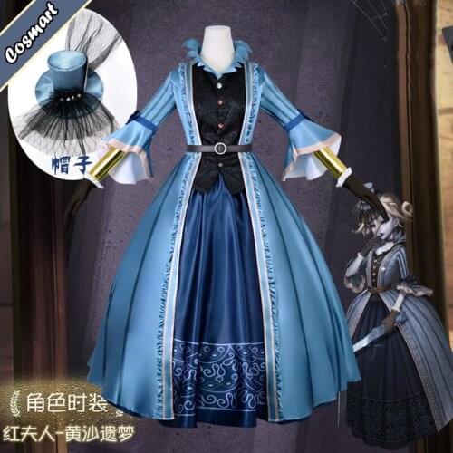 Game Identity V Mrs. Red Mary Bloody Queen HuangShaYiMeng Marie Royal Countess Regulator Gothic Dress Cosplay Costume Halloween