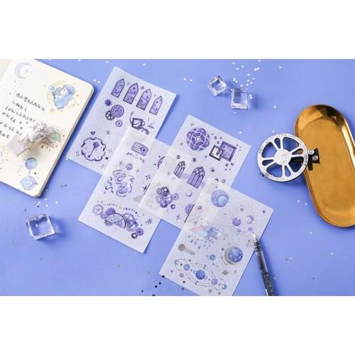 Space time illusion series stickers Organizer Calendar Diary Book Planner Sticker Scrapbook Decoration Diary Sticker papeleria