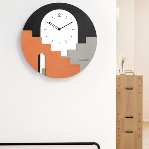 Creativity Round Wall Clocks Silence Nordic Originality Wall Clocks Modern Simple Horloge Living Room Decoration EK50bgz