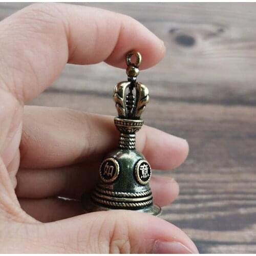 Brass Handicraft Magic Bell Wind Bell Tibetan Bronze Bell Pendant DIY Key Chain Creative Gift home Decoration Pendant