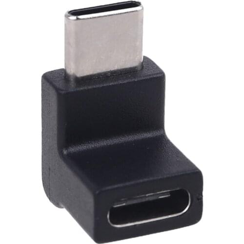 LX9A Right Angle 90 Degree USB 3.1 Type C Male to Female USB C Converter Adapter for Cellphone Tablet Laptop USB C Charger