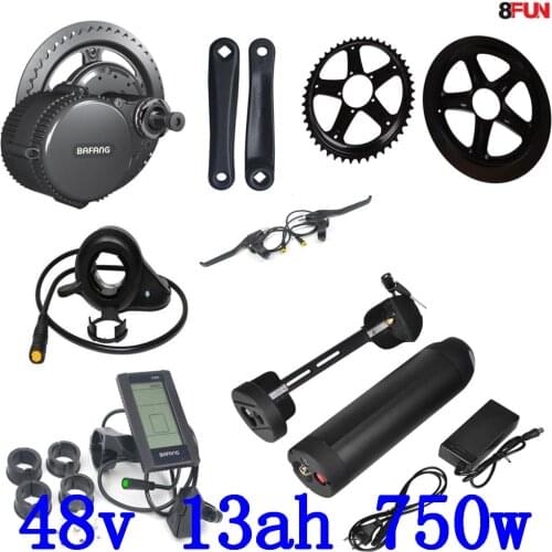 48V Bafang BBS02 750W 48V 8Fun Bike Electric Motor Kit Motor Bicycle Electric With Battery 48V 13AH electric Bike Conversion