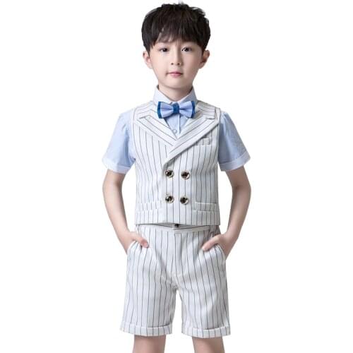 Flower Boys Formal Wedding Suit Baby boys school uniform Clothing Set Kids Ceremony Dance Costume Teenagers School tuxedos Dress