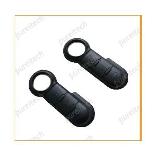 PREISEI 50pieces/lot Black 3 Buttons Car Remote Flip Key Silicon Button Pad For Fiat 500